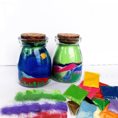 Kids Diy Hobby Party Activity Sand Art Bottle By Colored Layered Sand