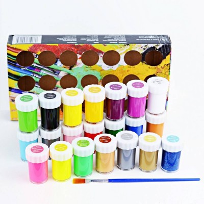 21*20ml Rich Pigmented Crafting Acrylic Paint For Canvas,Wood,Stone,Ceramic,Leather